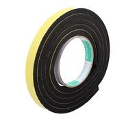 TOP-VIGOR Self Adhesive Sealing Foam Tape, 15mm(W) x 8mm(T) x 2M/6.56ft(L) Single Sided Foam Weather Strip High Density Draft Excluder Strip for Window and Door Insulation