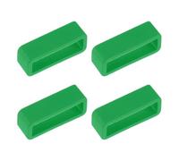 TOP-VIGOR Silicone Watch Band Keepers, 16mm Watch Strap Loop Replacement Watch Band Fastener Rings for Smartwatch or Wristband - Deep Green 4 Pcs