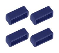 TOP-VIGOR Silicone Watch Band Keepers, 18mm Watch Strap Loop Replacement Watch Band Fastener Rings for Smartwatch or Wristband - Deep Blue 4 Pcs