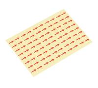 TOP-VIGOR Small Arrow Stickers 0.5x0.4, 10 Sheets Self-Adhesive Removable Mini Arrow Sticker Labels for Product Inspection Quality Control Sorting Inventory Marking, Red
