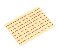 TOP-VIGOR Small Arrow Stickers 0.5x0.4, 4 Sheets Self-Adhesive Removable Mini Arrow Sticker Labels for Product Inspection Quality Control Sorting Inventory Marking, Red