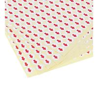 TOP-VIGOR Small Red Arrow Stickers 0.4" Round Self-Adhesive Labels, 15 Sheets PET Directional Marker Dots for Quality Control, Defect Marking, Sorting, Inspection Packaging