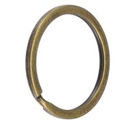 TOP-VIGOR Split Key Rings, 35mm Keyring Rings Hoop Open Flat Jump Connector, Keychain Ring for Car Keys Crafts Making Keys Organization Accessories, Electroplated Iron - 10Pcs Bronze Tone