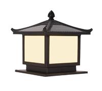 Top Wall Fence Pillar Light Fixture Rural Outside Solar Post Cap Lights 4 Brightness Setting, Square Post Lights Solar Powered Fits for 4x4 Or 6x6 Wooden Posts