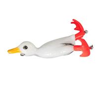 Top Water Duck Fishing Lure, Duck Bait, Sinking Rubber Bait, Popping and Squirting Feet, Realistic Swimming Bait for Bass, Trout, Black Carp, Black Fish and Mandarin Fish