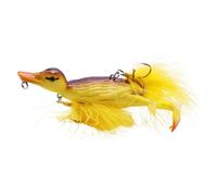Top Water Lures Realistic 3D Duck Lure Yellow Duckling Floating Artificial Bait Fishing Lures with Rotating Splashing Duck Feet Hard Fishing Top Water Topwater Bass Lure