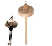 Top Whorl Drop Spindle - Wool Textile Twisting Tool, Hand Mixed Fiber Spinner, Yarn Drafting Device, Craft Instrument, Natural Fiber Twisting Apparatus | DIY Yarn Production for Knitting Weav