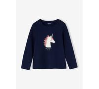 Top with Bunny & Fancy Bow, for Girls navy blue