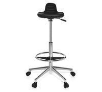 TOP WORK 03 - Swivel stool Black