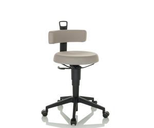TOP WORK FLEX Fabric - Swivel stool Grey