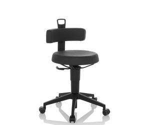 TOP WORK FLEX PU Faux Leather - Swivel stool Black