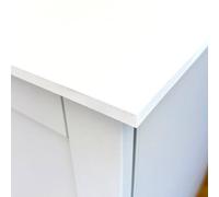 Top Worktops Absolute White 12mm Compact Laminate Worktop 3050mm X 610mm X 12mm Modern, Waterproof, Solid Core