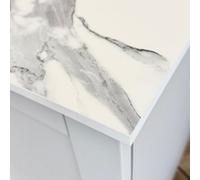 Top Worktops Classic Marble 2000mm X 610mm X 12mm Compact Laminate Worktop Modern, Waterproof, Solid Core