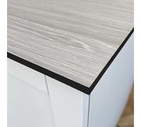 Top Worktops Compact Laminate Worktop Whitewashed Oak 1000 x 608 x12 mm - Modern Solid Core, Waterproof, Heat Resistant, Low Maintenance Surface for Kitchens, Bathrooms & Utility Spaces