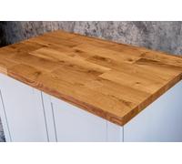 Top Worktops Farmhouse Oak Worktop 2M X 620mm X 40mm - Premium Solid Wood Kitchen Countertop - Real Oak Worktops