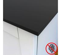 Top Worktops Midnight Graphite - Anti-Fingerprint Surface - Solid Core - 12mm Compact Laminate Worktop 2M X 610mm X 12mm Modern, Waterproof