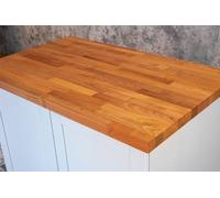 Top Worktops Solid Cherry Worktop 2M X 620mm X 38mm, Premium Solid Wood Kitchen Countertop, Real Cherry Timber Stave Worktops