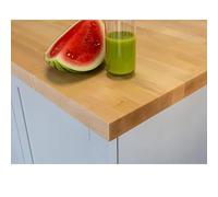 Top Worktops Solid Maple Worktop 1m x 950mm x 38mm - Premium Solid Wood Kitchen Countertop, Real Maple Timber Stave, Unfinished Square Edge, Heavy Duty Wooden Surface