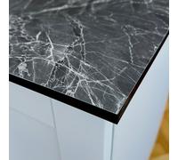 Top Worktops Storm Vein Marble 3050mm X 950mm X 12mm Compact Laminate Worktop Modern, Waterproof, Solid Core