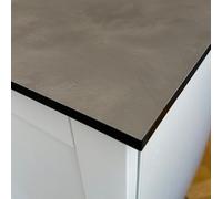 Top Worktops Urban Concrete 2000mm X 610mm X 12mm Compact Laminate Worktop Modern, Waterproof, Solid Core