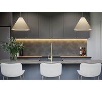 Top Worktops Urban Concrete Compact Laminate Splashback 3000mm X 610mm X 6mm Modern, Waterproof, Solid Core