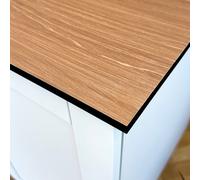 Top Worktops Warm Oak 2000mm X 950mm X 12mm Compact Laminate Worktop Modern, Waterproof, Solid Core