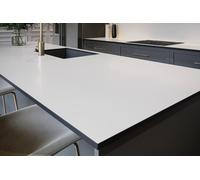 Top Worktops White Eclipse - Matt White Surface - Black Core - 12mm Compact Laminate Worktop 3050mm X 610mm X 12mm Modern, Waterproof
