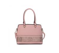 Top Zip Studs Glitter Tote Bag JFY Pink One Size