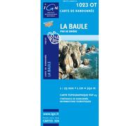 Top25 1023OT ~ La Baule walking and hiking map with free distance scale ruler