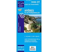 Top25 3446OT ~ Hyeres, Ile de Porquerolles walking and hiking map with free distance scale ruler