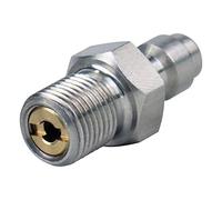 TOPA SPORT Universal 8mm Quick-Disconnect Plug Adapter 1/8" BSPP Male Thread Stainless Steel Fittings PCP Paintball Charging Fittings with Sealing O-Ring (1/8BSPP)