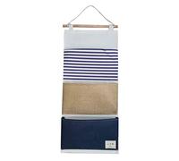 TopAAA Fish Extender Hanger Over The Door Organizer Hanging Organizer Hanging Storage Bag 3 Pockets(Navy Blue)