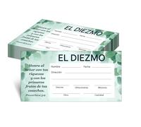 Topabel Spanish Church Offering Envelopes, 6.3 x 3.2 Inch, 200 Count