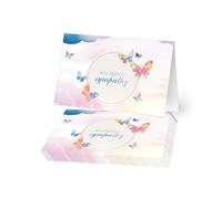 Topabel Watercolor Sympathy Cards with Envelopes,4x6 Inch Condolence Cards Featuring Butterflies for Friends & Family in Difficult Times,30 Pcs Per Pack