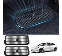 TOPABYTE Backseat Air Vent Cover for Tesla Model 3 Highland 2025 2024 Air Flow Vent Grille Under Seat Air Conditioning Outlet Grille Protector for Tesla Highland Accessories (2pcs)