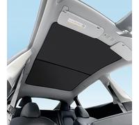 TOPABYTE Car Glass Roof Sunshade for Tesla Model Y 2020-2024 Upgrade Ice Crystal Foldable Sunroof Shade Sunshades Heat Insulation Cover Roof Window UV Protection (2PCS/Black)