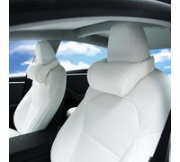TOPABYTE Car Neck Pillow for Tesla Model 3 Model Y Model S Model X Cybertruck and Most Cars, Memory Foam Ergonomic Design Seat Neck Support Headrest, 2 Pieces, White