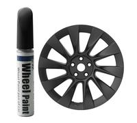 TOPABYTE Matte Black Touch Up Paint for Tesla Model Y 20" Induction Wheel Scratch Repair Curb Rash Paint Pen (Armor Black)