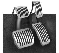 TOPABYTE Pedal Pads Cover for Tesla Model Y Juniper Model 3 Highland 2017-2025 Performance Pedals Covers Replacement Non-Slip Accelerator Brake Foot Rest Pedal Extenders, Silver
