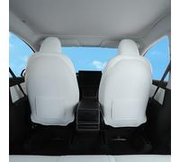 TOPABYTE Seat Back Kick Protector for Tesla Model Y S X 3 Highland Accessories Leather Backseat Mats for Kids Wear-Resistant Back Seat Cover with Extra Organizer Pocket 2 PCS -White