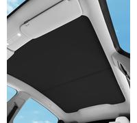 TOPABYTE Sunshade Roof for Tesla Model Y Juniper 2025 Upgrade Ice Crystal Foldable Car Glass Sunroof Shade Sunshades Heat Insulation Cover Roof Window UV Protection, Black