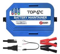 TOPAC 2 Amp 12V Smart Automatic Battery Charger, Maintainer, Trickle & Float Charger for Car, Truck, Motorcycle, Boat, Lawn Mower, Lead Acid Batteries