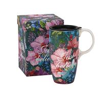 Topadorn Ceramic Travel Mug Coffee Cup with Sealed Lid and Gift Box,17oz. Just Believe