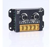 TOPAI Dual Knob LED Strip Dimmer, Independent 2 Channel Control, PWM Dimming Controller, Output DC 5V-24V Max 30A, Brightness Adjuster for Single Color LED Lights