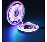 TOPAI WS2811 RGBIC COB LED Strip Lights, 24V Side Emitting 630LEDs/M High Density, 5M, 8mm Width, Self Adhesive Backing, Flexible RGB Lighting for Home Decor
