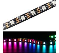 TOPAI WS2812B RGB LED Pixel Strip 5M 300LEDs, Individually Addressable 60 Pixels/M 5050 SMD 5V Black PCB Flexible IP20 NO-Waterproof Cuttable Smart LED Lighting