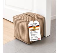 TOPANBIETER 999 Decorative Door Stop Cube Brown Striped - Door Holder Window Buffer - Floor Stopper Door Stopper Door Wedge (Brown Striped)