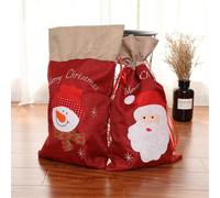 Topanke Merry Christmas Santa Sack, 2 Pack Large 55 x 32 cm Snowman/Santa Stocking Xmas Gifts Presents Bag Christmas Santa Bags (21.6 x 12.6 inch)