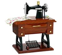Toparad Sewing Machine Mini Music Box, Vintage Sewing Music Box Clockwork Home Crafts Table Desk Decoration Birthday Gift