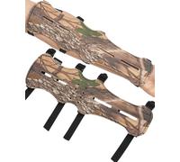 TOPARCHERY 12" Cow Leather Arm Guard Protector with 4 Adjustable Straps (Camouflage)